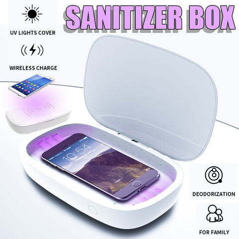 Multi-Function UV Sanitizer Box! OPTIONAL WIRELESS CHARGER INCLUDED!